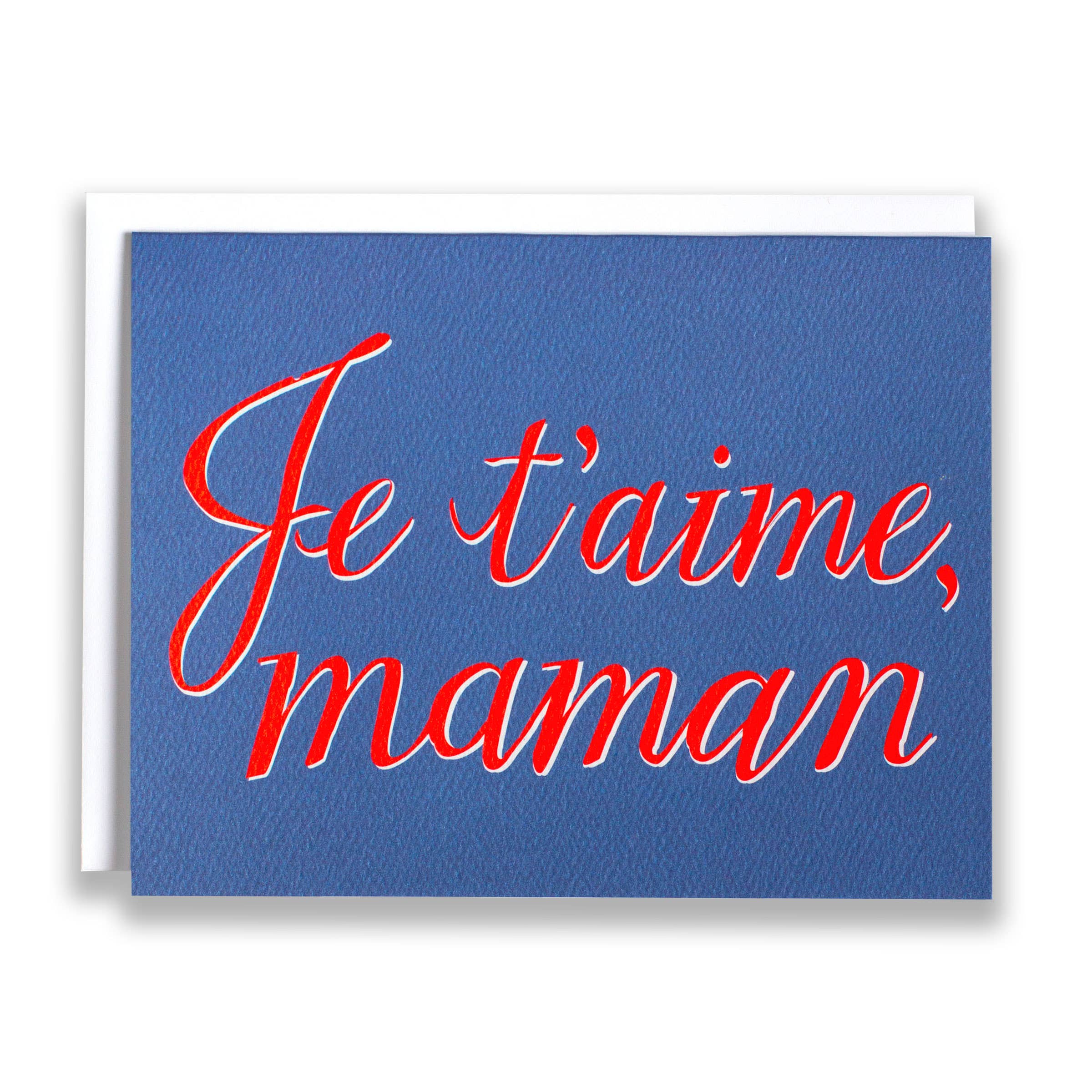 Je t'aime Maman -  I love mama in French Note Card
