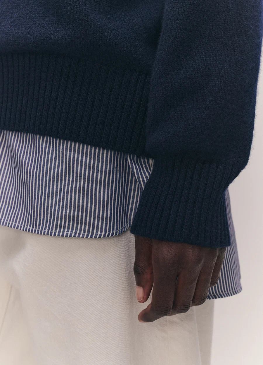 Innes Slouch Crewneck - Navy