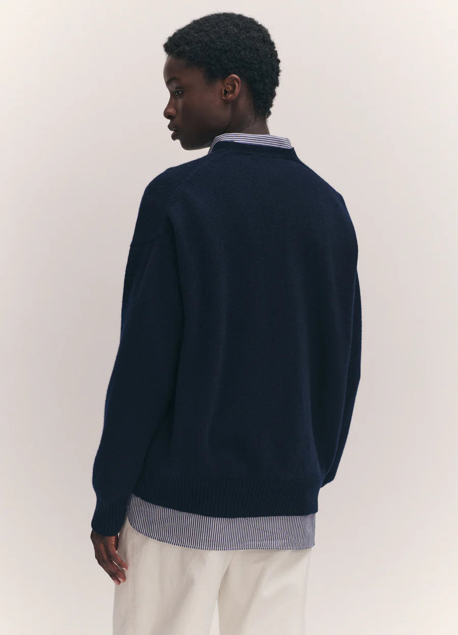 Innes Slouch Crewneck - Navy