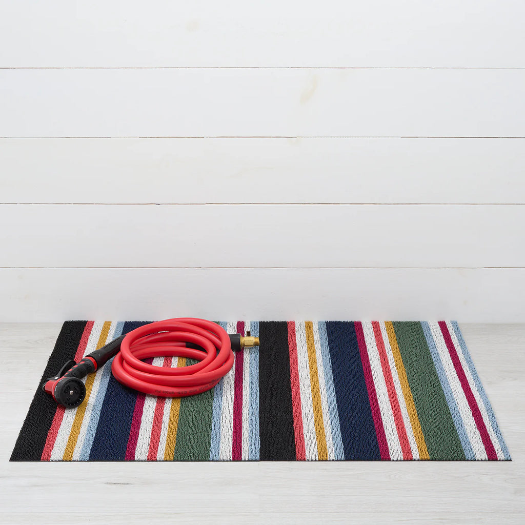 Shuffle Stripe Shag Utility in Petunia - 24 x 36