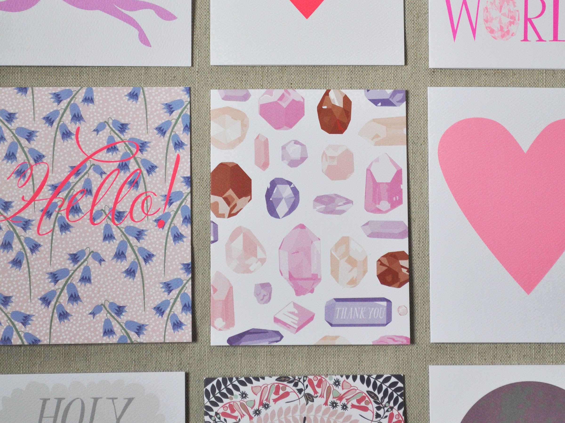 Baby Pink Heart Card  Note Card