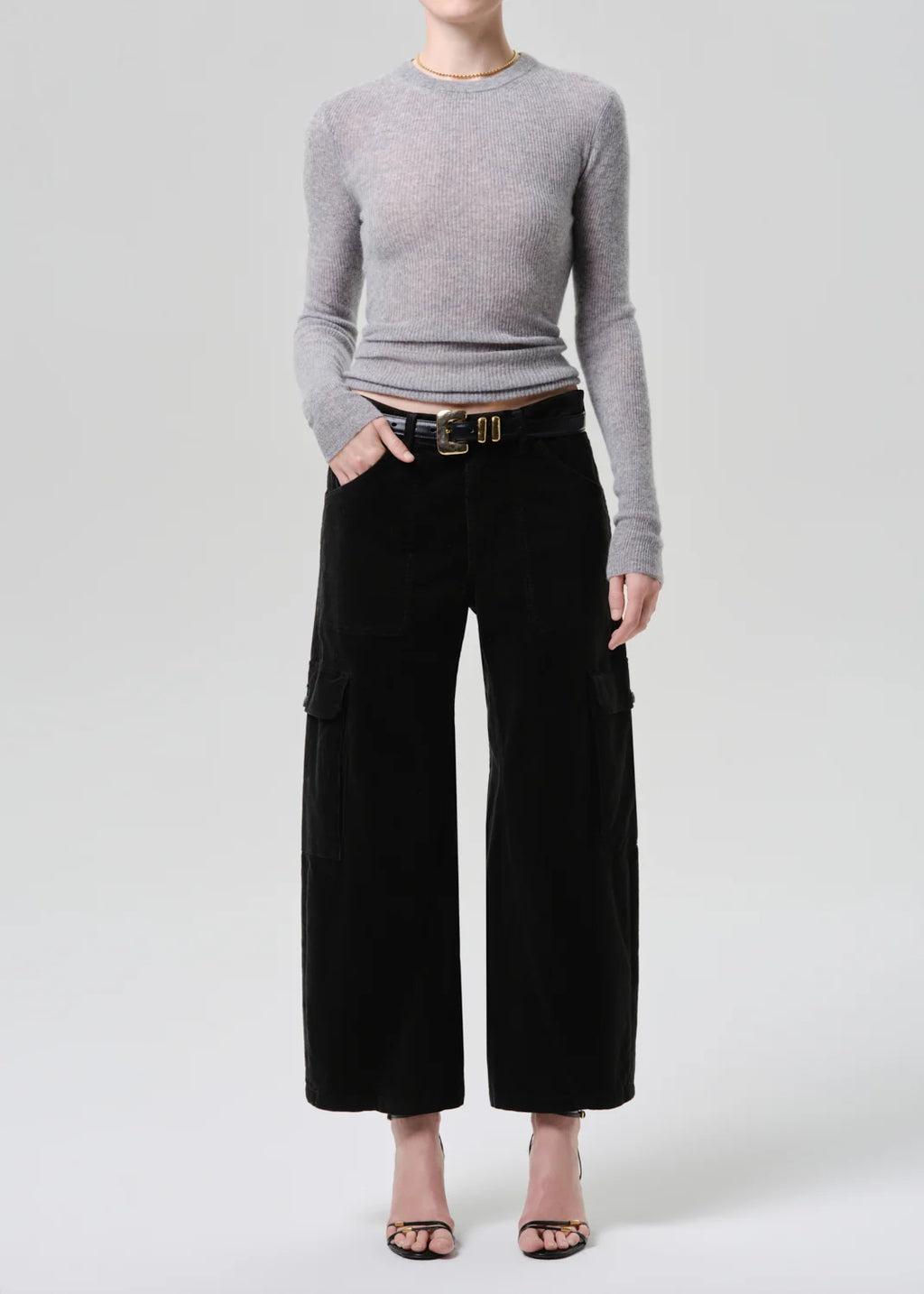 Thasos Twisted Seam Utility Stretch Baby Corduroy Pant - Cortes