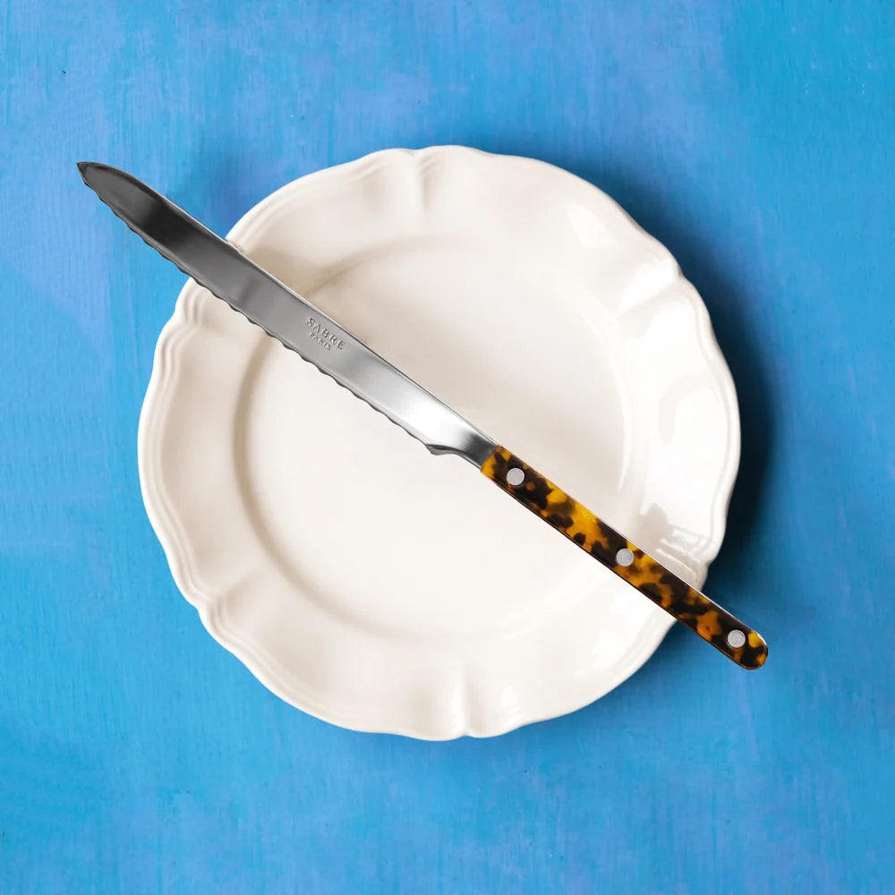 Bread Knife - Faux Tortoise