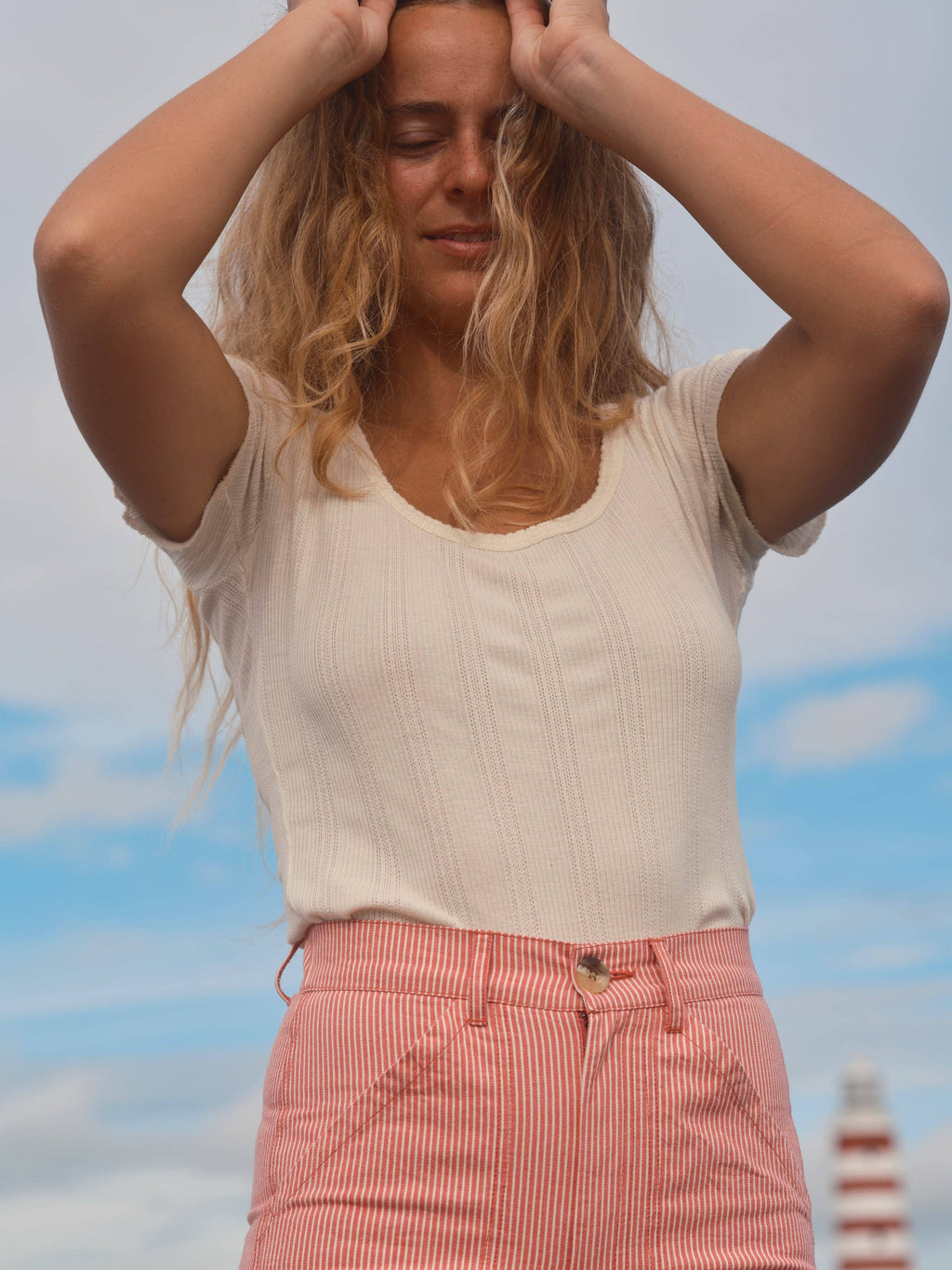 Pointelle Tee