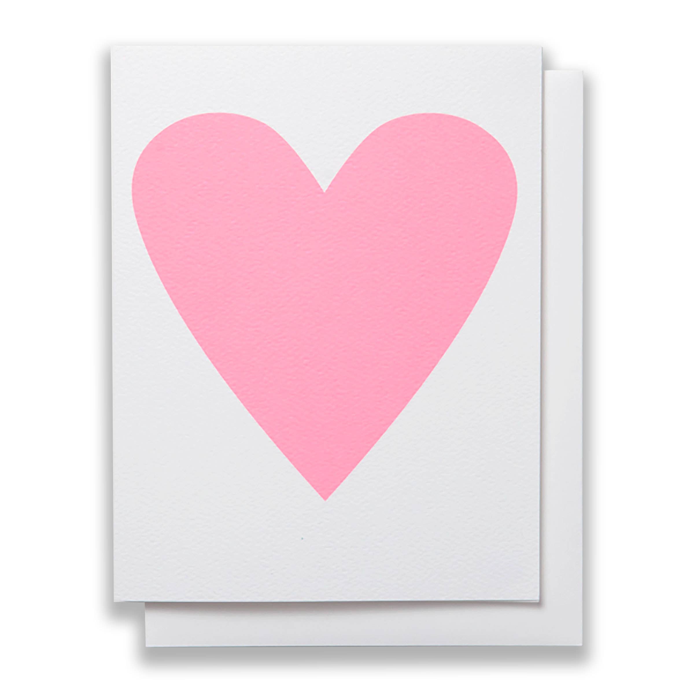 Baby Pink Heart Card  Note Card
