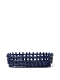 Ceramic Basket - Oval - Blue