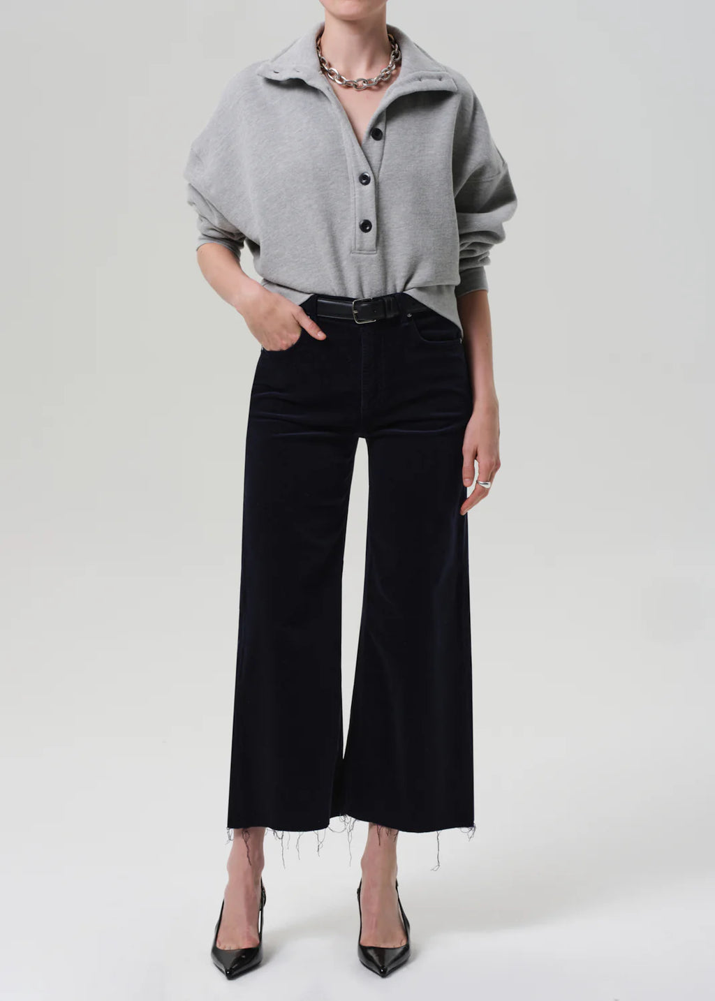 Mirelle Funnel Neck - Heather Grey