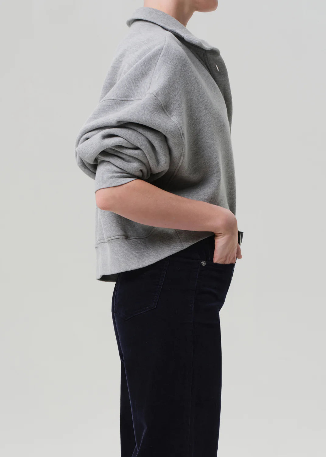 Mirelle Funnel Neck - Heather Grey