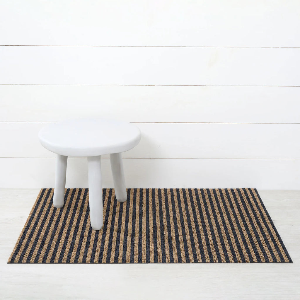 Breton Stripe Shag Utility in Coast - 24 x 36
