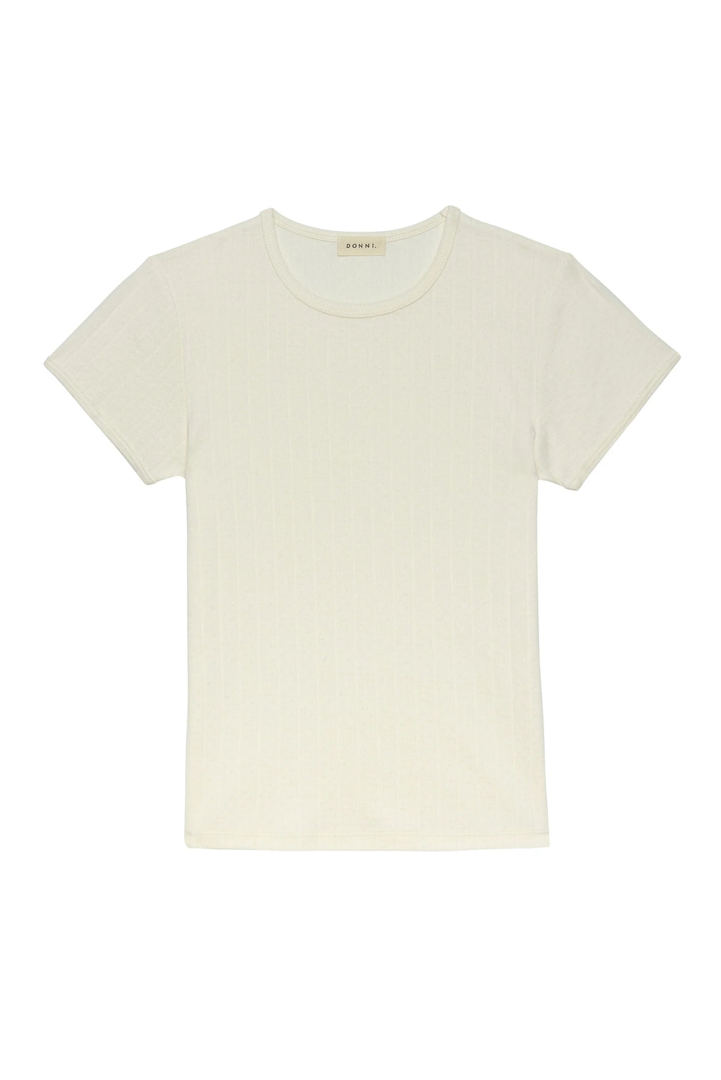 Pointelle Baby Tee - Cream