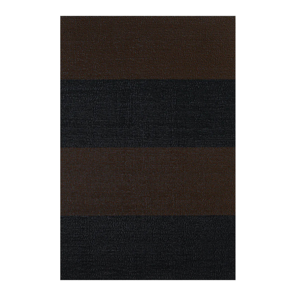 Duo Stripe Shag Big Mat - 36x60 MOCHA