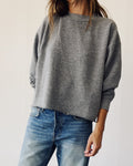 Boxy Crop Sweatshirt - Grey