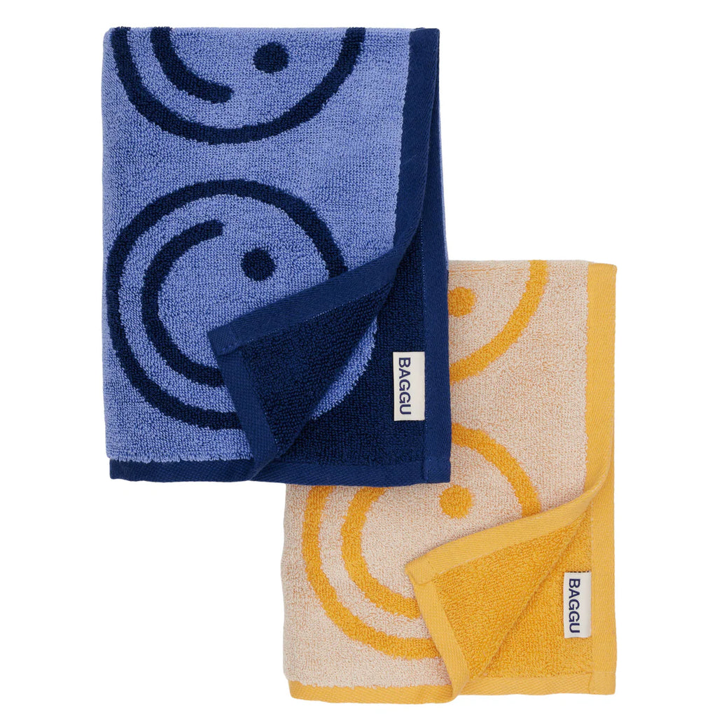 Hand Towel Set of 2 - Happy Blue Marigold