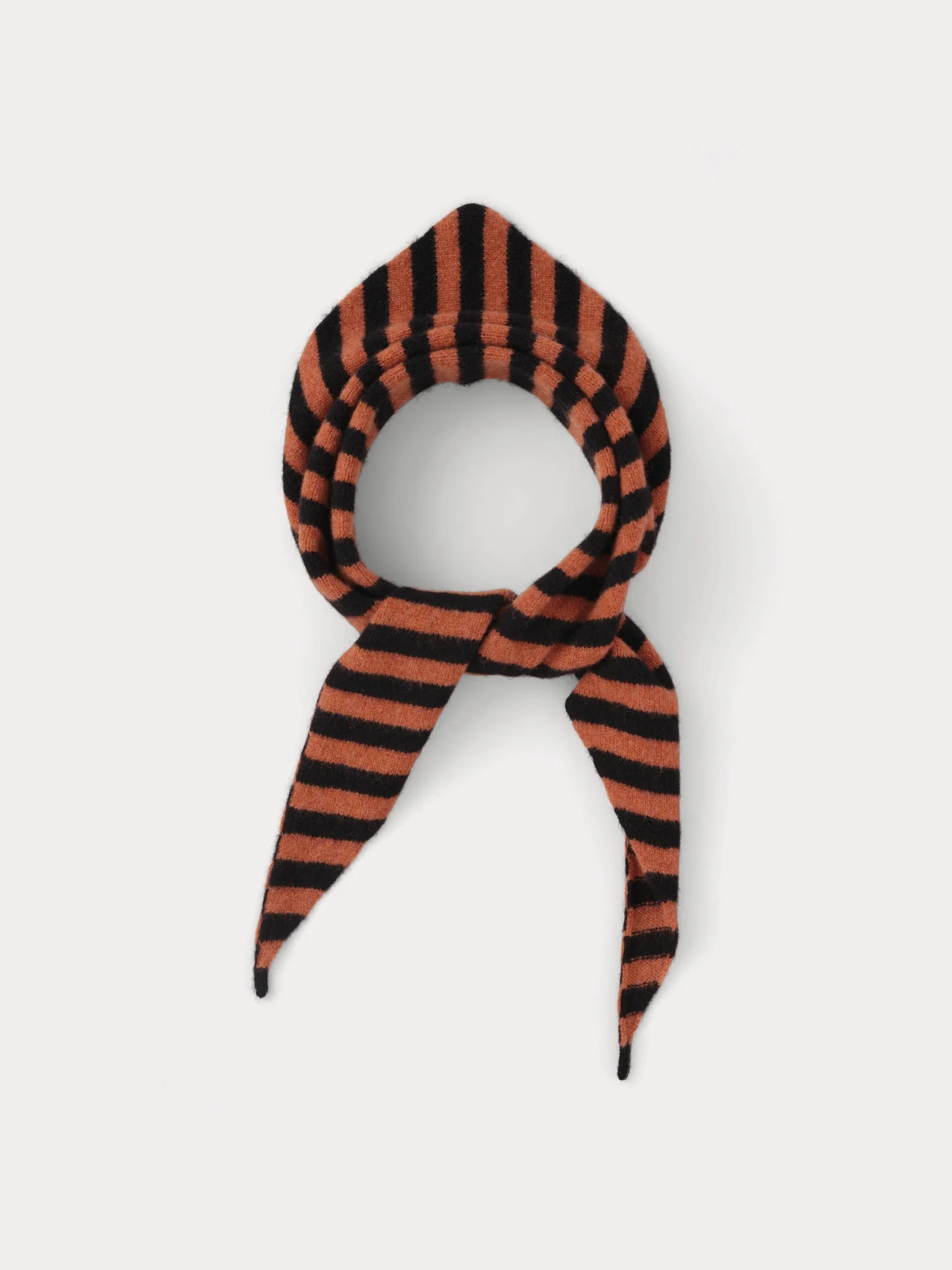 Stripe Triangle Neckerchief - Black & Iron Oxide