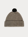 Brushed Hat Contrast Pompom - Moss