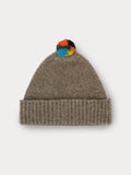 Brushed Hat Stripe Pompom - Moss