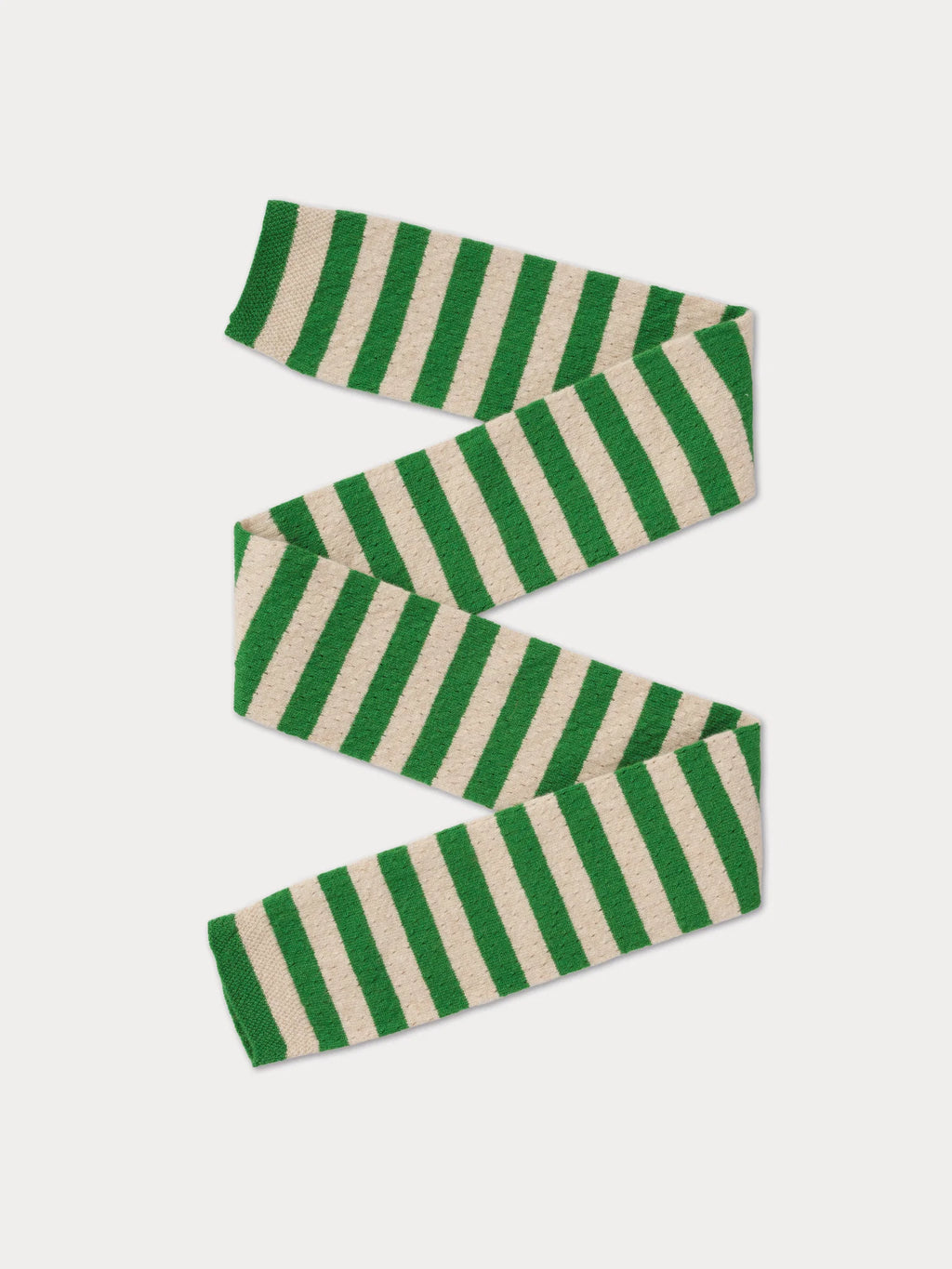Small Pointelle Scarf - Pagoda & Oatmeal