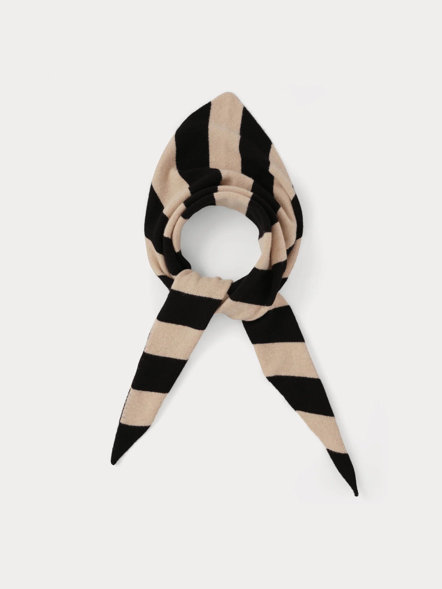 Large Stripe Triangle - Black & Oatmeal