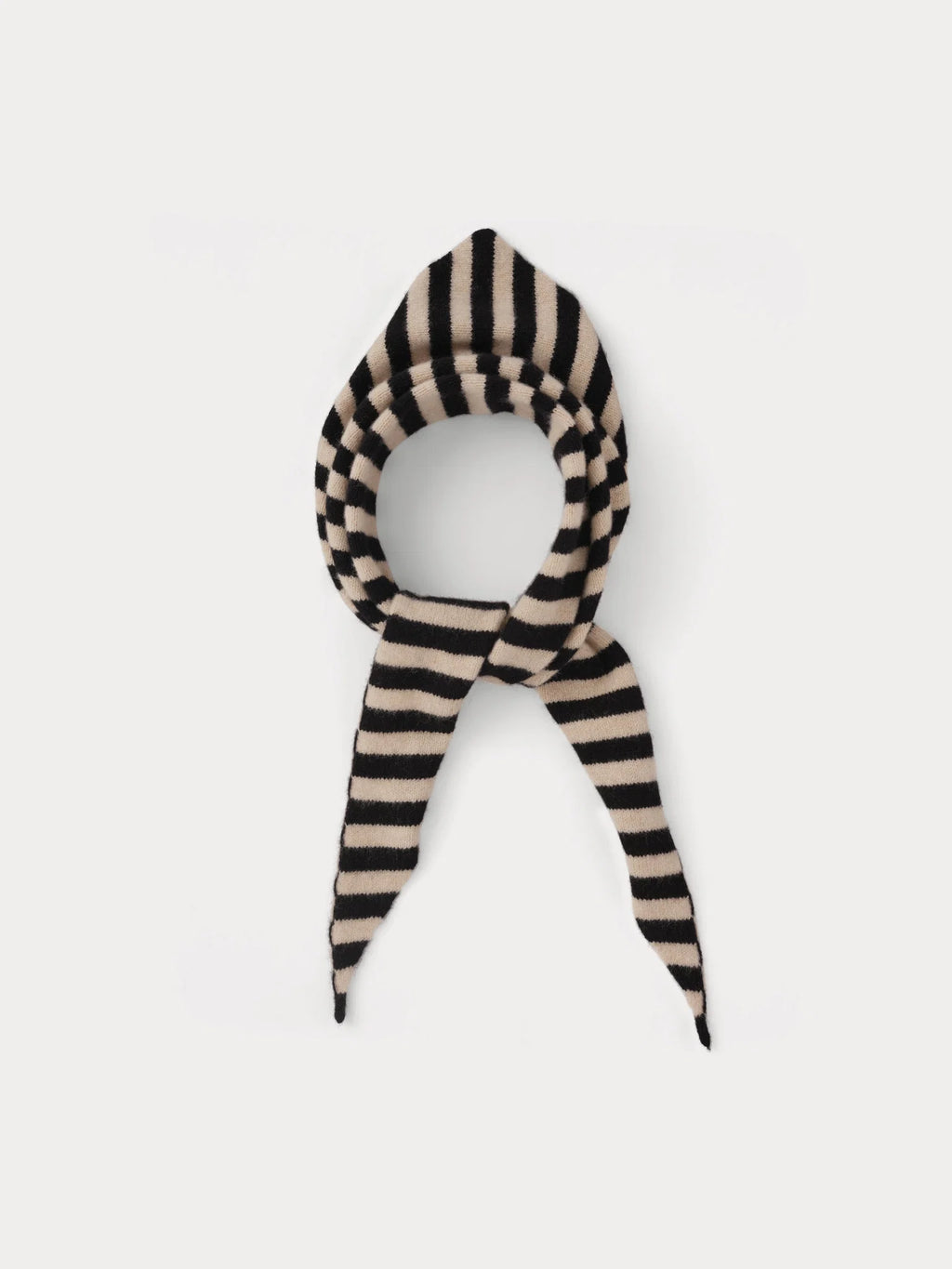 Stripe Triangle Neckerchief - Black & Oatmeal