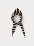 Stripe Triangle Neckerchief - Black & Oatmeal