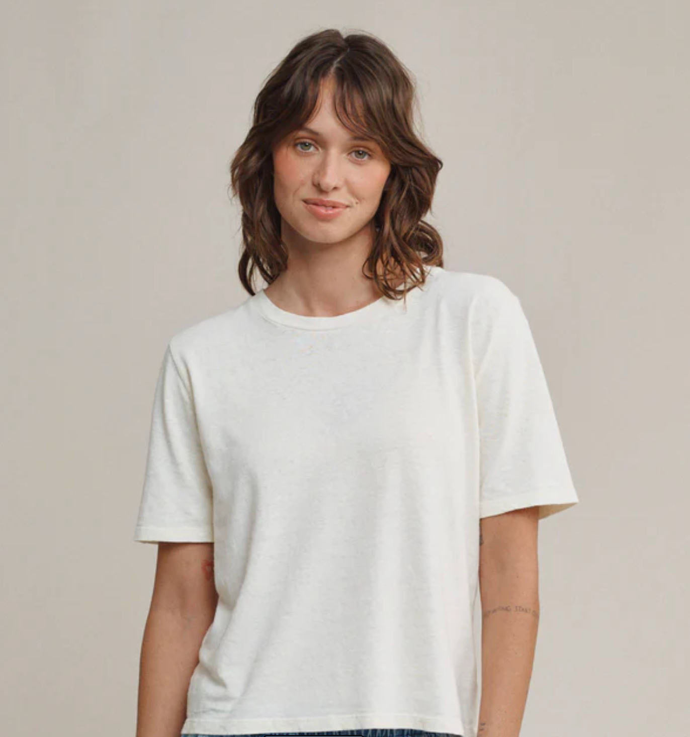 Silverlake Cropped Tee - White