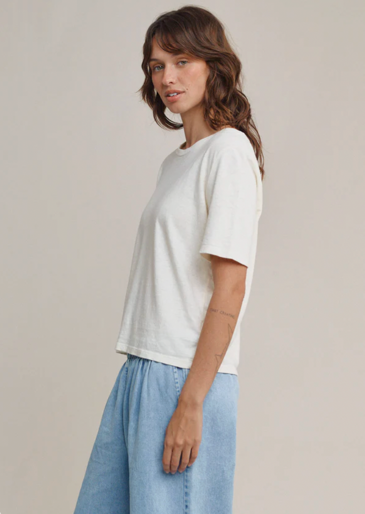 Silverlake Cropped Tee - White