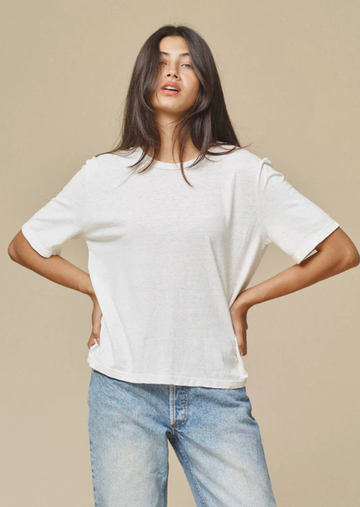 Silverlake Cropped Tee - White