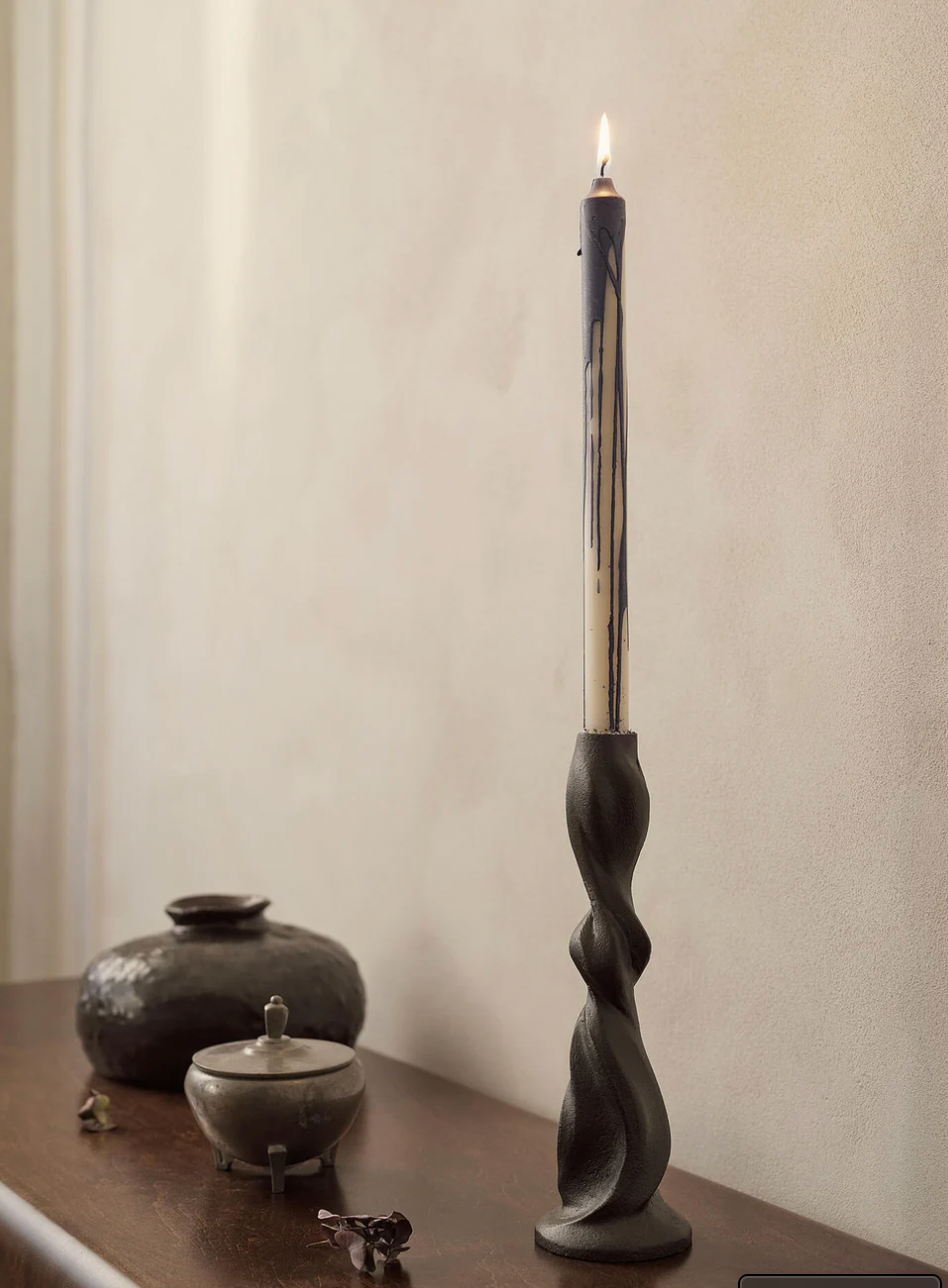 Dryp Candles Set of 2 Olive Green