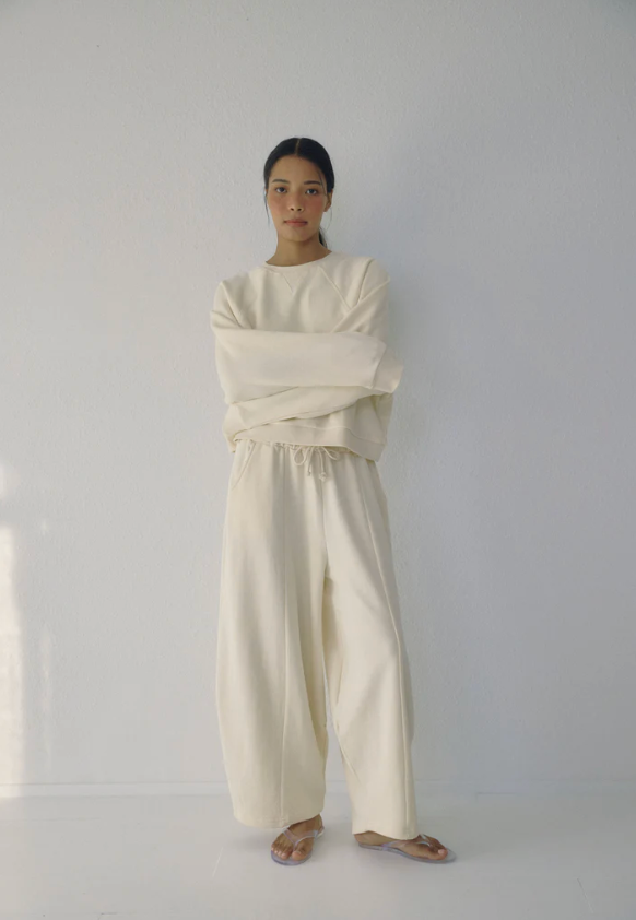 The Barrel Sweat Pant - Milk
