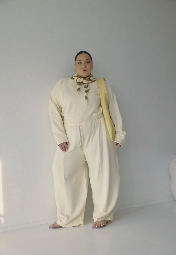 The Barrel Sweat Pant - Milk