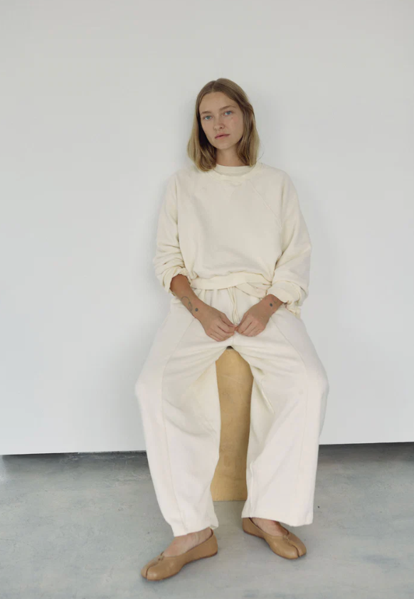 The Barrel Sweat Pant - Milk