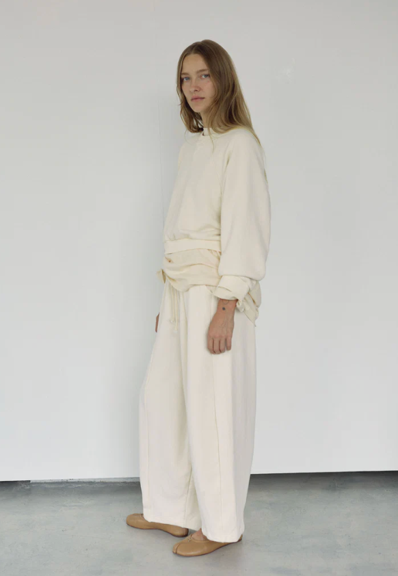 The Barrel Sweat Pant - Milk