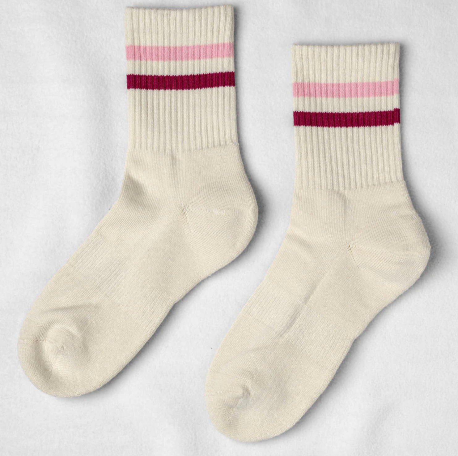 Gym Socks - Mixed Pink Stripe