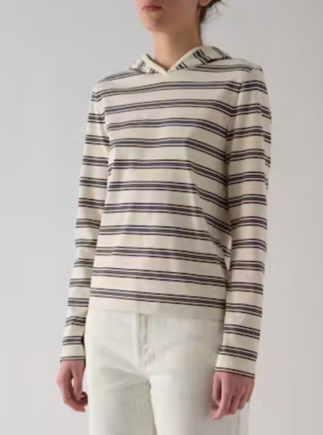 Nellie Shirt - White Orange Stripe