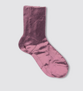 Ribbed Laminated Socks - Bordeaux