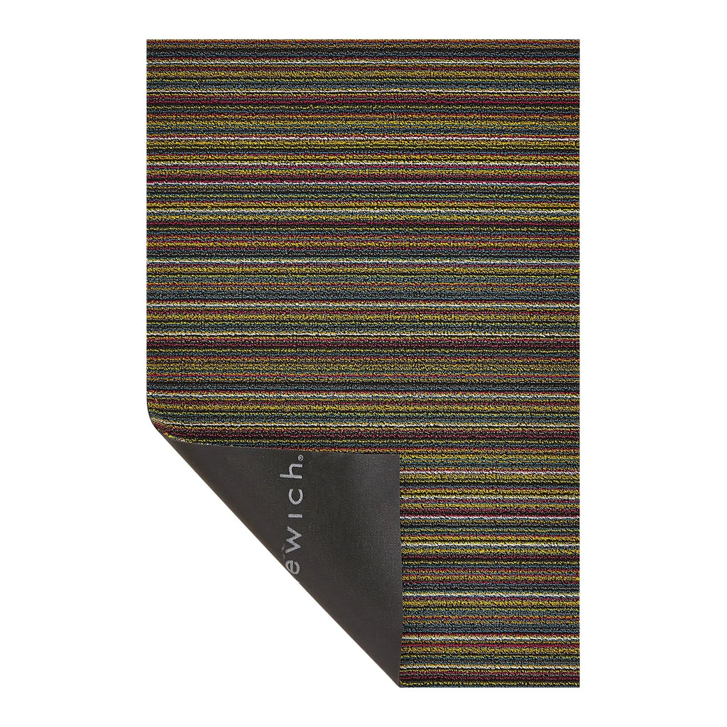 Skinny Stripe Shag Utility in Bright Multi - 24 x 36
