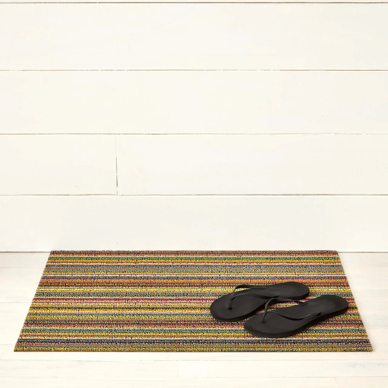 Skinny Stripe Shag Utility in Bright Multi - 24 x 36