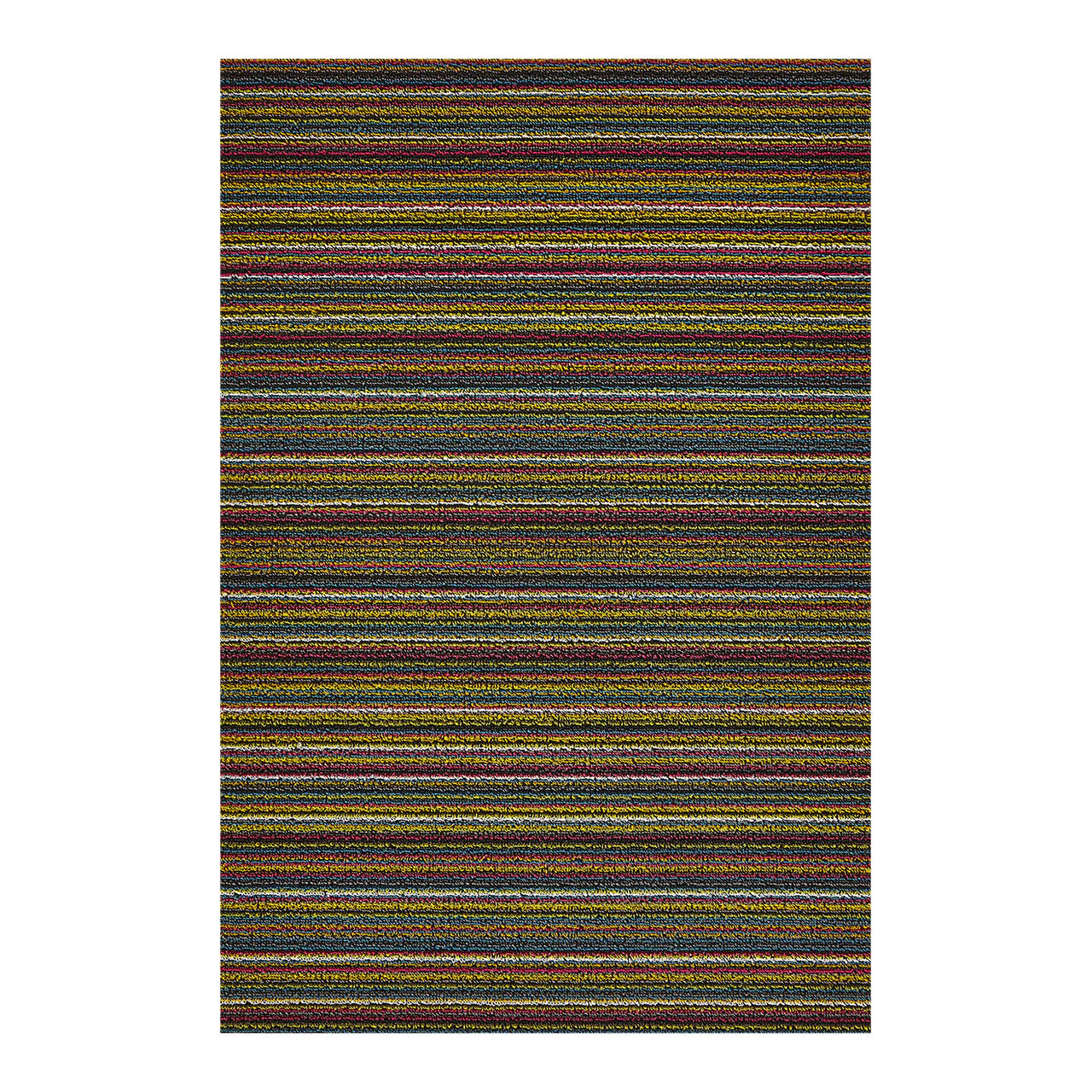 Skinny Stripe Shag Utility in Bright Multi - 24 x 36