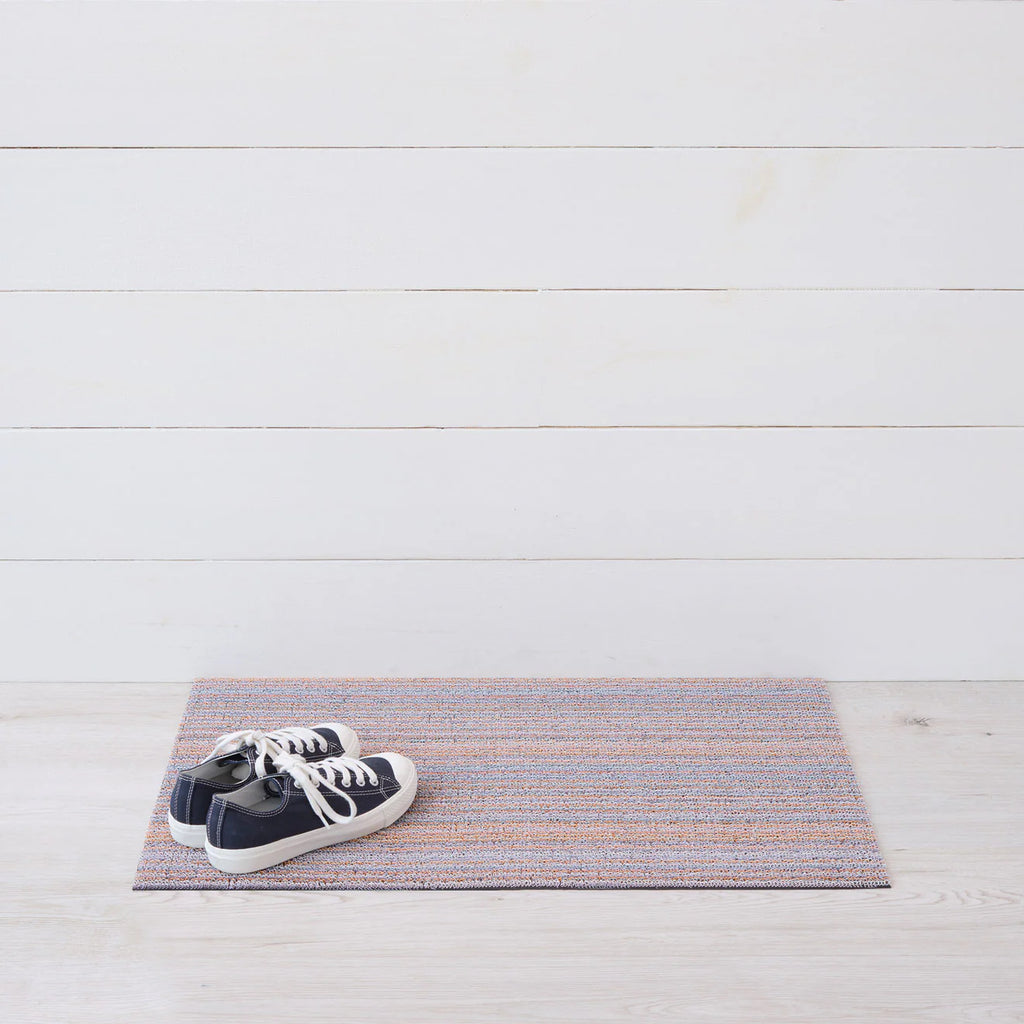 Skinny Stripe Shag Utility in Periwinkle - 24 x 36