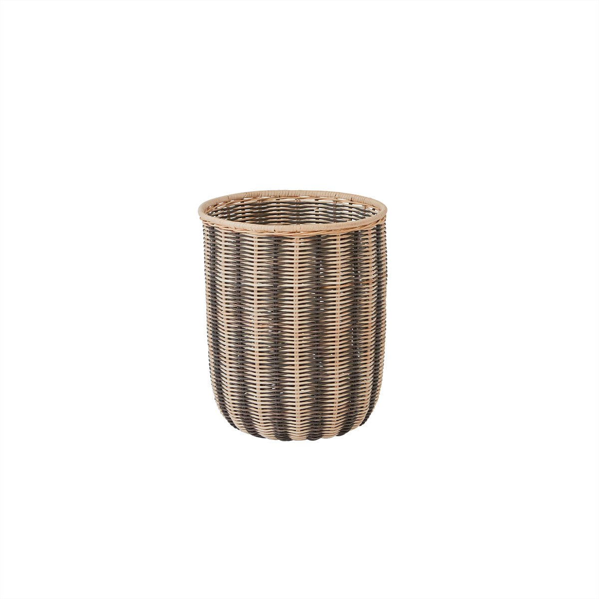 Striped Storage Basket - Nature / Black