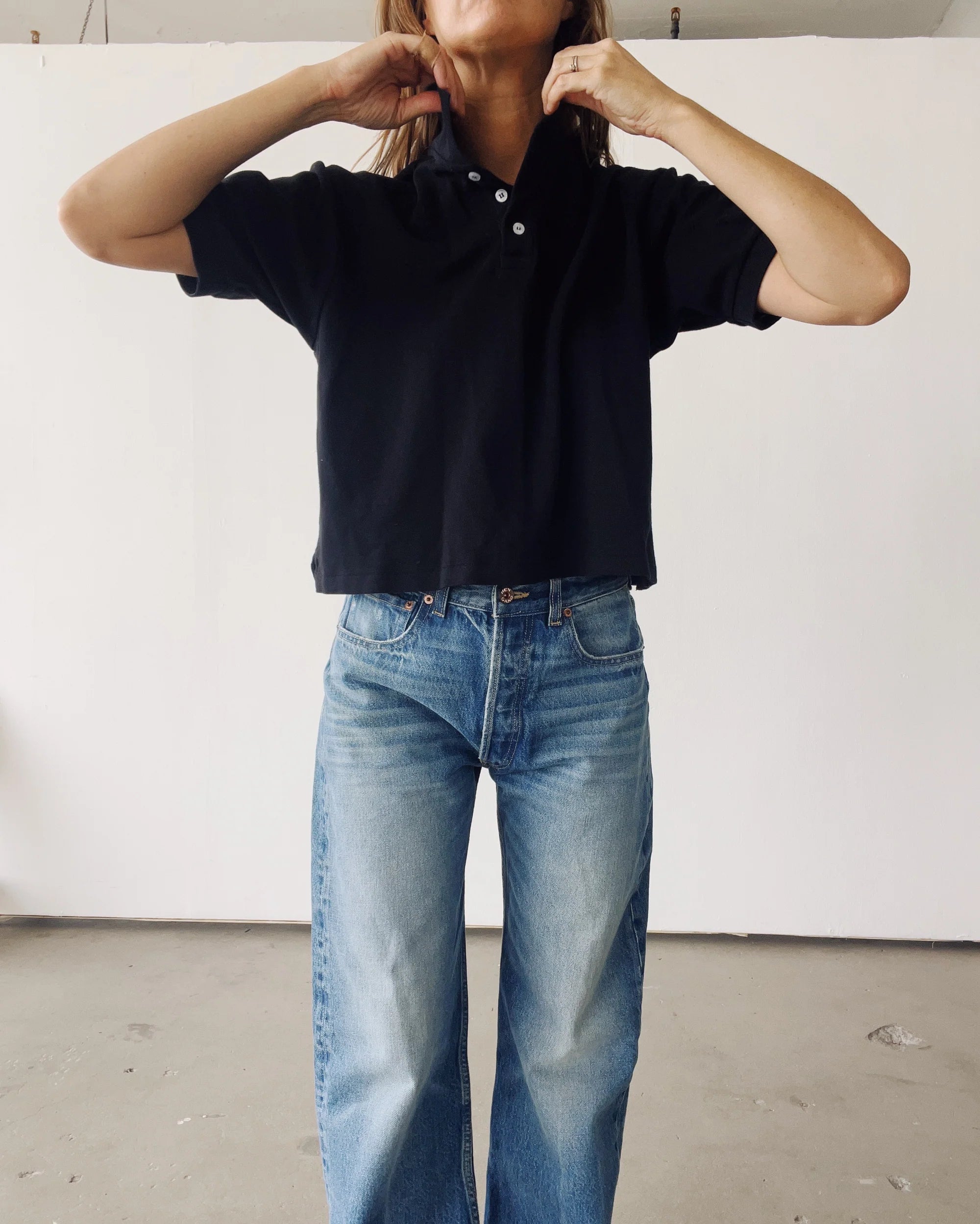 Boxy Polo - Black