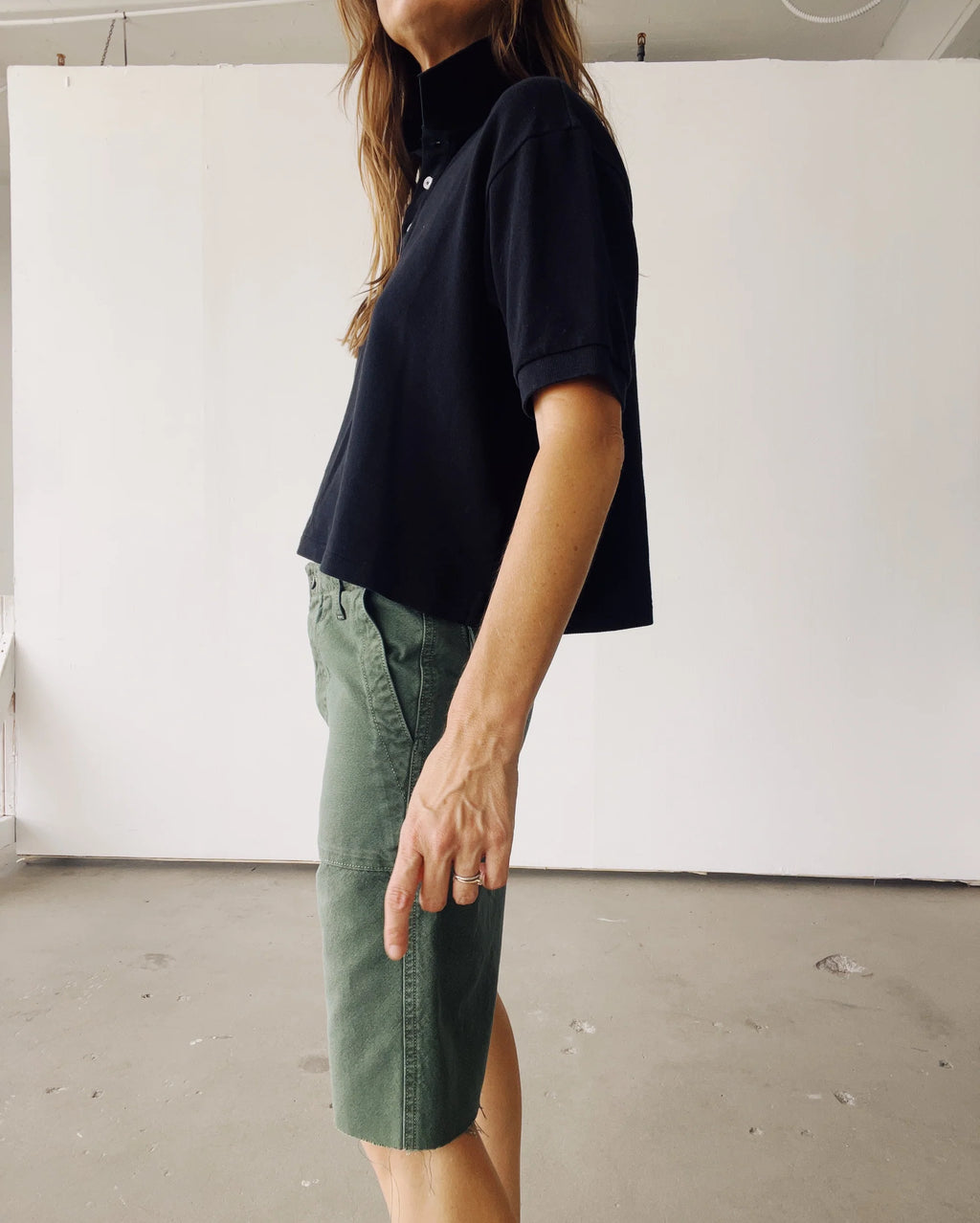 Boxy Polo - Black