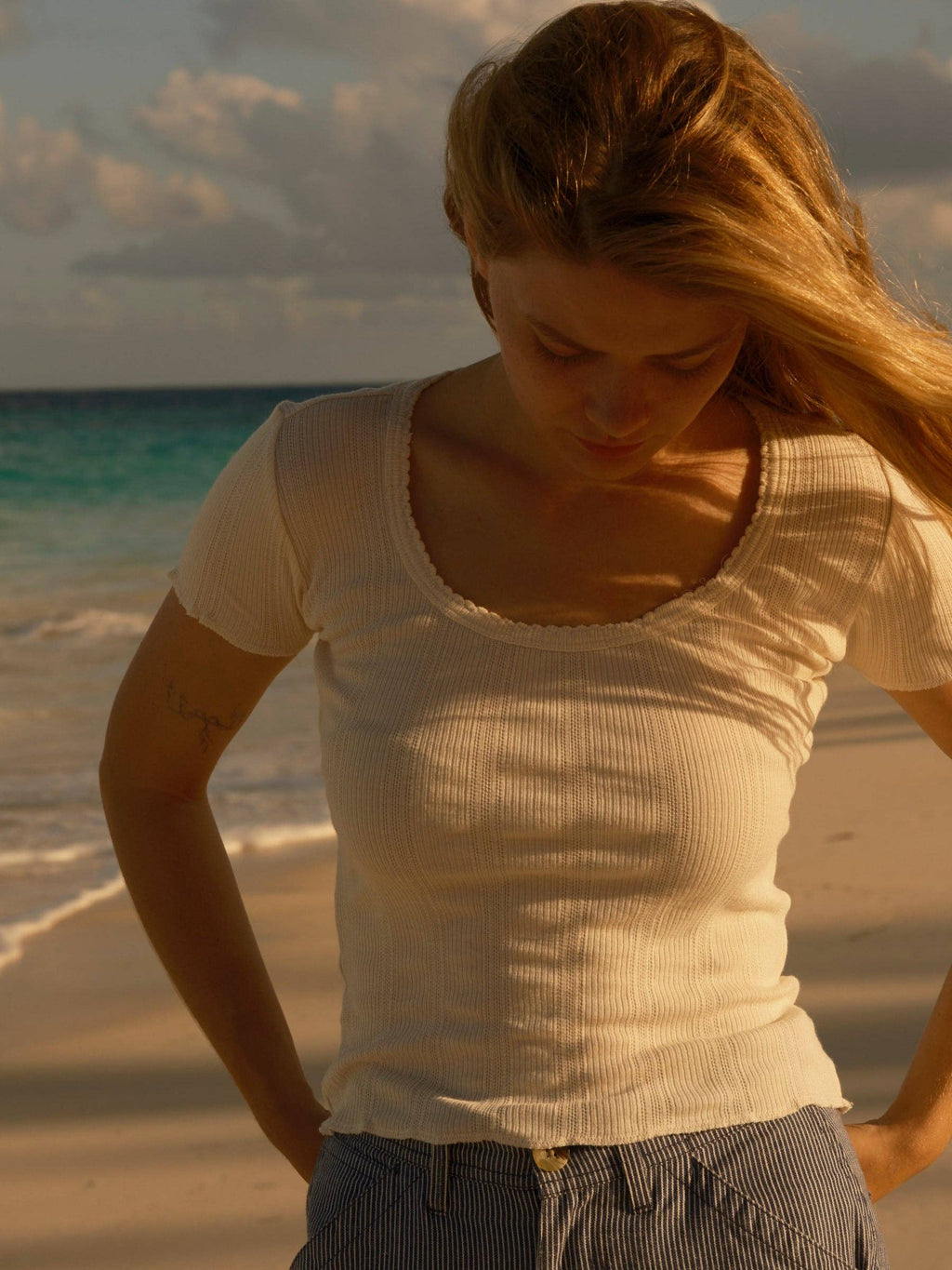 Pointelle Tee