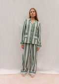 Cotton Pyjamas in Blue Stripe