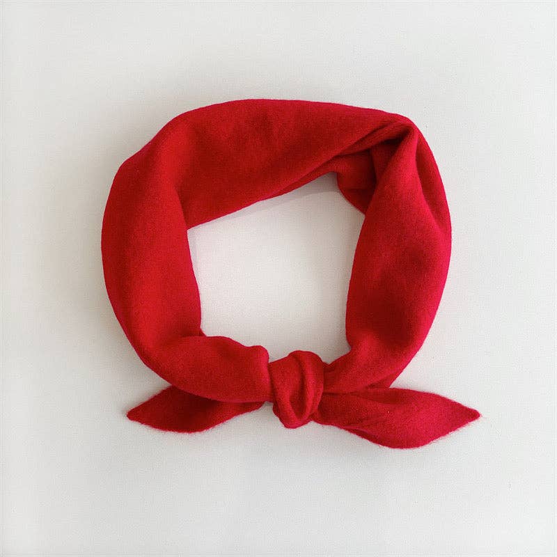 FUZZY WOOL CRAVAT SCARF - neutral