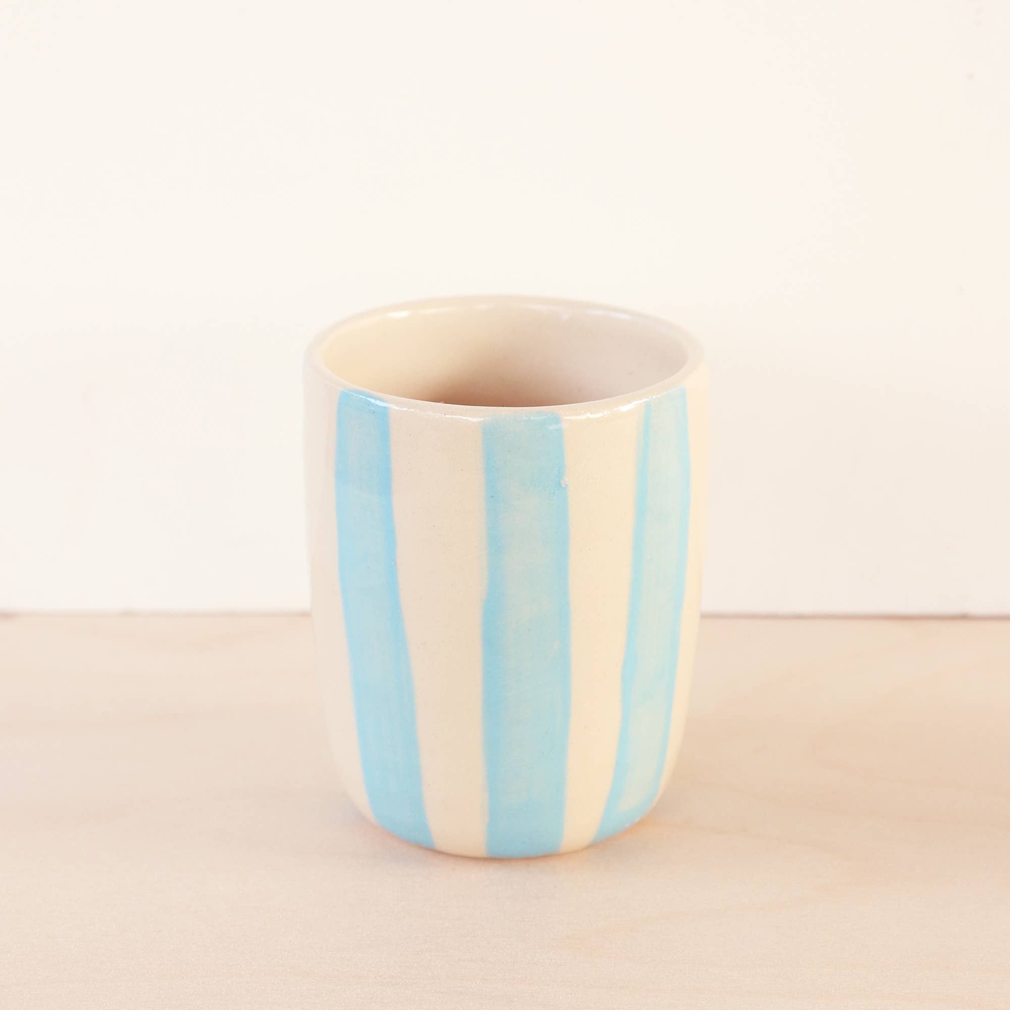 Small Ceramic Striped Tumbler